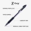 imageZebra Pen ZGrip Retractable Ballpoint Pen SmoothFlowing Assorted Fashion Colors 10mm Medium Point School Supplies Teacher Supplies and Office Supplies 18Pack 22208Black G