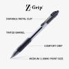 imageZebra Pen ZGrip Retractable Ballpoint Pen SmoothFlowing Assorted Fashion Colors 10mm Medium Point School Supplies Teacher Supplies and Office Supplies 18Pack 22208BlackBlue A