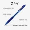 imageZebra Pen ZGrip Retractable Ballpoint Pen SmoothFlowing Assorted Fashion Colors 10mm Medium Point School Supplies Teacher Supplies and Office Supplies 18Pack 22208Blue A