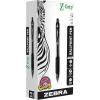 imageZebra Pen ZGrip Retractable Ballpoint Pen Fine Point 07mm Black Ink 12PackBlack A