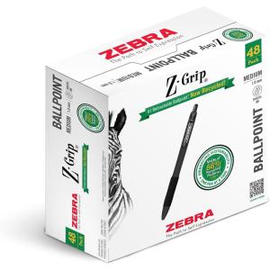 imageZebra Pen ZGrip Retractable Ballpoint Pen SmoothFlowing Assorted Fashion Colors 10mm Medium Point School Supplies Teacher Supplies and Office Supplies 18Pack 22208Black J