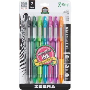 imageZebra Pen ZGrip Retractable Ballpoint Pen SmoothFlowing Assorted Fashion Colors 10mm Medium Point School Supplies Teacher Supplies and Office Supplies 18Pack 22208Assorted Fashion A