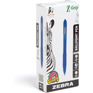 imageZebra Pen ZGrip Retractable Ballpoint Pen SmoothFlowing Assorted Fashion Colors 10mm Medium Point School Supplies Teacher Supplies and Office Supplies 18Pack 22208Blue A