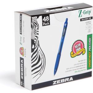 imageZebra Pen ZGrip Retractable Ballpoint Pen SmoothFlowing Assorted Fashion Colors 10mm Medium Point School Supplies Teacher Supplies and Office Supplies 18Pack 22208Blue F