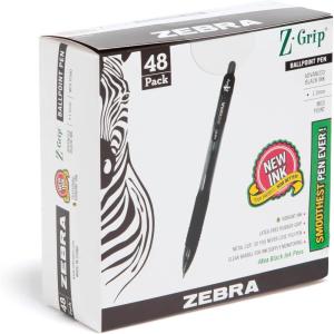 imageZebra Pen ZGrip Retractable Ballpoint Pen SmoothFlowing Assorted Fashion Colors 10mm Medium Point School Supplies Teacher Supplies and Office Supplies 18Pack 22208Black I