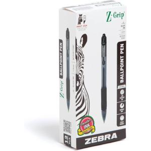 imageZebra Pen ZGrip Retractable Ballpoint Pen SmoothFlowing Assorted Fashion Colors 10mm Medium Point School Supplies Teacher Supplies and Office Supplies 18Pack 22208Black C
