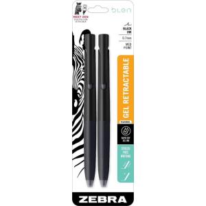 imageZebra Pen bLen Gel Pens 07mm Medium Point Black Ink 6Pack With 4 Refills Smooth FastDrying Ink VibrationFree Writing Experience Rubber Grip LowProfile Clip 41416Black B