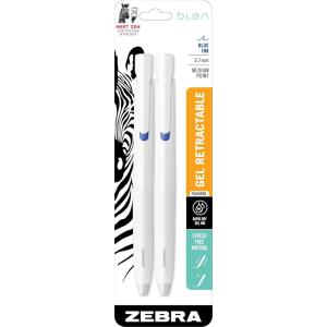 imageZebra Pen bLen Gel Pens 07mm Medium Point Black Ink 6Pack With 4 Refills Smooth FastDrying Ink VibrationFree Writing Experience Rubber Grip LowProfile Clip 41416Blue A