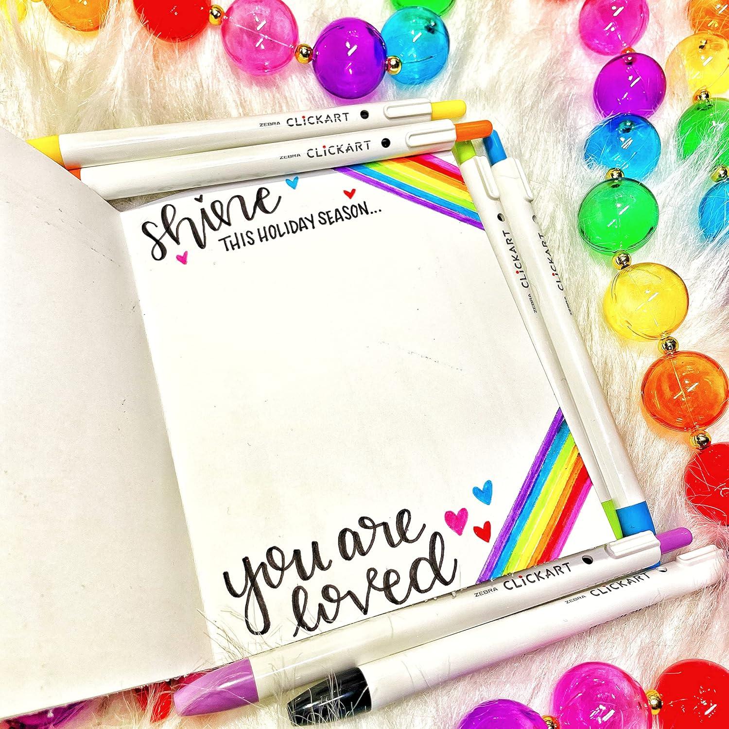 imageZebra Pen Journaling Set 14Pack Assorted Colors Includes 7 Mildliner Highlighters and 7 Sarasa Clip Gel Pens Ideal for Journals Planners and NoteTaking 10014Writing Essentials Set