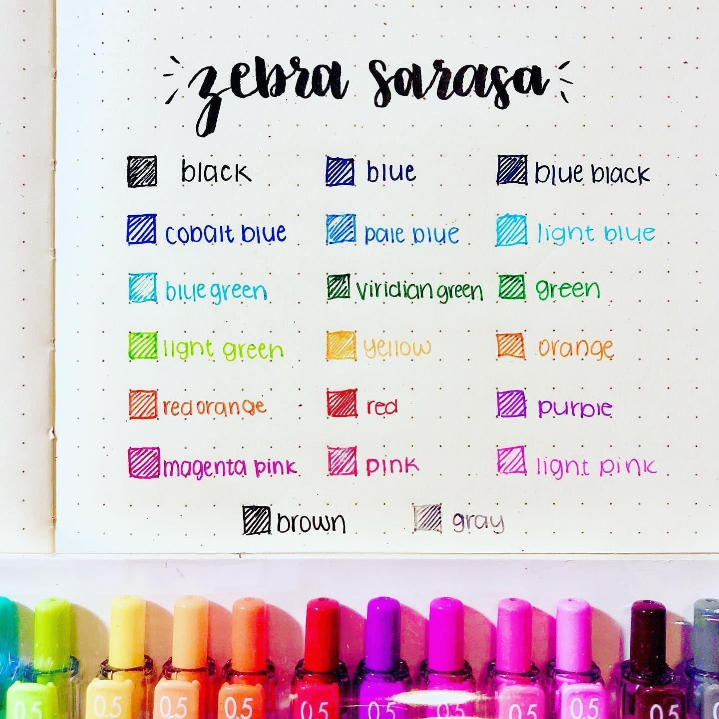 imageZebra Pen Sarasa Clip Retractable Gel Pen 05mm Fine Point Light and Dark Assorted Colors Ideal for School Supplies and Teacher Supplies 10Pack 49510Assorted Rainbow B