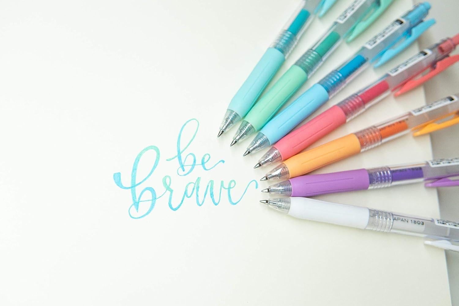 imageZebra Pen Sarasa Clip Retractable Gel Pen 05mm Fine Point Light and Dark Assorted Colors Ideal for School Supplies and Teacher Supplies 10Pack 49510Milk Assorted