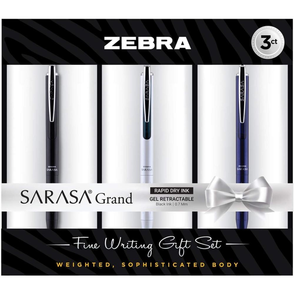 imageZebra Pen Sarasa Dry X20 Retractable Gel Pens Medium Point 07mm Assorted Vibrant Color Ink 10Count Rapid Dry Ink Convenient Clip 46881Assorted