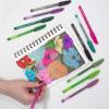 imageZebra Pen Doodlerz Gel Pens 60Pack 10mm Bold Point School ampamp Scrapbook Supplies Smooth Writing Ergonomic Grip Rainbow Colors Glitter Neon Metallic Pastel Translucent Barrel 41960