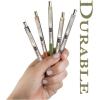 imageZebra Pen F301 Ballpoint Fine Point 07mm Stainless Steel Retractable Ballpoint 4Pack  EasyGlide Ink NonSlip Grip Metal Clip Refillable with FRefill Professional Design 27174Black Ink D