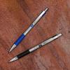 imageZebra Pen F301 Ballpoint Fine Point 07mm Stainless Steel Retractable Ballpoint 4Pack  EasyGlide Ink NonSlip Grip Metal Clip Refillable with FRefill Professional Design 27174Blue