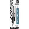 imageZebra Pen F301 Compact Retractable Ballpoint Pen Stainless Steel Barrel Fine Point 07mm Black Ink 2PackBlack