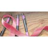 imageZebra Pen F301 Retractable Ballpoint Pen Stainless Steel Barrel with BCA Pink Accents Fine Point Black Ink 2Pack