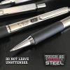 imageZebra Pen F402 Stainless Steel Retractable Ballpoint Ink Pens 2Pack Blue Ink 07mm Fine Point EasyGlide Ink NonSlip Grip Metal Clip Refillable with FRefill 29222Blue a