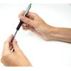 imageZebra Pen F402 Stainless Steel Retractable Ballpoint Ink Pens 2Pack Blue Ink 07mm Fine Point EasyGlide Ink NonSlip Grip Metal Clip Refillable with FRefill 29222Black