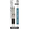 imageZebra Pen F402 Stainless Steel Retractable Ballpoint Ink Pens 2Pack Blue Ink 07mm Fine Point EasyGlide Ink NonSlip Grip Metal Clip Refillable with FRefill 29222Black