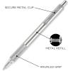 imageZebra Pen F701 Retractable Ballpoint Pen 08mm Fine Point Stainless Steel Barrel Ideal for Office Supplies School Supplies ampamp Teacher Supplies Black Ink 4Pack Plus 2 Refills 50113Black B