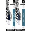 imageZebra Pen FSeries Stainless Steel Ballpoint Refill 10Pack Black Ink 07mm Fine Point Smooth Writing LongLasting Performance 50073Blue