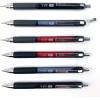 imageZebra Pen G350 Gel Pens 2Pack Black Ink 07mm Medium Point Crimson Red Premium Metal Barrel Rapid Dry Ink Textured Rubber Grip Secure Metal Clip Includes 2 Refills 40312Black Barrel
