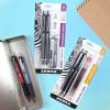 imageZebra Pen G350 Gel Pens 2Pack Black Ink 07mm Medium Point Crimson Red Premium Metal Barrel Rapid Dry Ink Textured Rubber Grip Secure Metal Clip Includes 2 Refills 40312Red Barrel