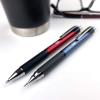 imageZebra Pen G350 Gel Pens 2Pack Black Ink 07mm Medium Point Crimson Red Premium Metal Barrel Rapid Dry Ink Textured Rubber Grip Secure Metal Clip Includes 2 Refills 40312Red Barrel