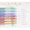 imageZebra Pen Sarasa Clip Retractable Gel Pen 05mm Fine Point Light and Dark Assorted Colors Ideal for School Supplies and Teacher Supplies 10Pack 49510Milk Assorted