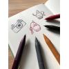 imageZebra Pen Sarasa Clip Retractable Gel Pen 05mm Fine Point Light and Dark Assorted Colors Ideal for School Supplies and Teacher Supplies 10Pack 49510Neutral Vintage C