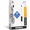 imageZebra Pen Sarasa Dry X1 Retractable Gel Pen Plastic Barrel with Protective Coating Medium Point 07mm Blue Ink 12PackBlack A