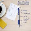 imageZebra Pen Sarasa Dry X1 Retractable Gel Pen Plastic Barrel with Protective Coating Medium Point 07mm Blue Ink 12PackBlue Ink