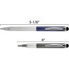 imageZebra Pen StylusPen Telescopic Ballpoint Pen Medium Point 10mm Black Ink Grey and Navy Barrels 2Count 33602Grey Barrel