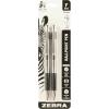 imageZebra Pen F301 Ballpoint Fine Point 07mm Stainless Steel Retractable Ballpoint 2Pack  EasyGlide Ink NonSlip Grip Metal Clip Refillable with FRefill Professional Design 27112