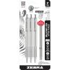 imageZebra Pen F701 Retractable Ballpoint Pen 08mm Fine Point Stainless Steel Barrel Ideal for Office Supplies School Supplies ampamp Teacher Supplies Black Ink 4Pack Plus 2 Refills 50113Black B