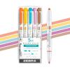 imageZebra Pen Mildliner DualTip Highlighters Broad and Fine Tips Ideal for Bible Highlighting No Bleed School Supplies and Teacher Supplies Assorted Cool and Refined Ink Colors 5Pack 78205Warm