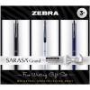 imageZebra Pen Sarasa Dry X20 Retractable Gel Pens Medium Point 07mm Assorted Vibrant Color Ink 10Count Rapid Dry Ink Convenient Clip 46881Black