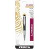 imageZebra Pen StylusPen Telescopic Ballpoint Pen Medium Point 10mm Black Ink Grey and Navy Barrels 2Count 33602Grey Barrel