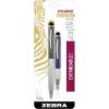 imageZebra Pen StylusPen Telescopic Ballpoint Pen Medium Point 10mm Black Ink Grey and Navy Barrels 2Count 33602Grey and Navy Barrels