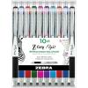 imageZebra Pen ZGrip Flight Retractable Ballpoint Pen Bold Point 12mm Assorted Ink Colors School Supplies Teacher Supplies and Office Supplies Smooth Writing QuickDrying 10Pack 21901