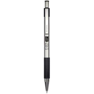 imageZebra Pen F301 Ballpoint Stainless Steel Retractable Pen Fine Point 07mm Black Ink 1Pack 27111