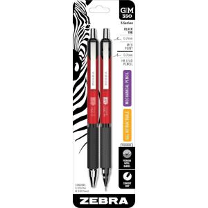 imageZebra Pen G350  M350 Writing Set 2Pack Black Ink ampamp Pencil Lead 07mm Medium Point Red Premium Metal Barrel Gel Pen and Mechanical Pencil Combo Sleek Matching Design 11132