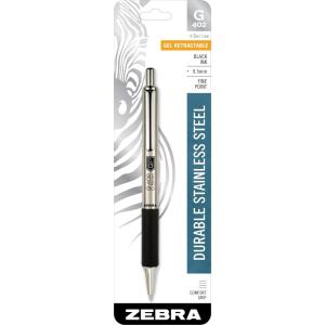 imageZebra Pen GSeries Stainless Steel Gel Ink Pen Refill 2Pack Black Ink 05mm Fine Point JKStyle Smooth Writing Ideal for Everyday Use 880121 Count Pack of 1