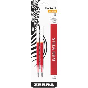 imageZebra Pen LVRefill for Gel Ink Pens Medium Point 07mm Red Ink 2PackRed