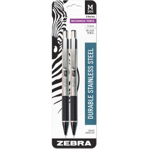 imageZebra Pen M301 Stainless Steel Mechanical Pencils 5mm Fine Point 2Pack 540121 Count Pack of 2