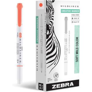 imageZebra Pen Mildliner DualTip Highlighters Broad and Fine Tips Ideal for Bible Highlighting No Bleed School Supplies Teacher Supplies and Office Supplies Mild Violet Ink 12Pack 78180upcVermillion