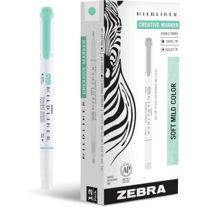 imageZebra Pen Mildliner DualTip Highlighters Broad and Fine Tips Ideal for Bible Highlighting No Bleed School Supplies Teacher Supplies and Office Supplies Mild Violet Ink 12Pack 78180upcBlueGreen