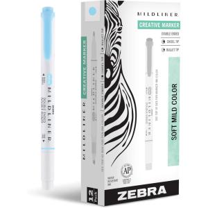 imageZebra Pen Mildliner DualTip Highlighters Broad and Fine Tips Ideal for Bible Highlighting No Bleed School Supplies Teacher Supplies and Office Supplies Mild Violet Ink 12Pack 78180upcBlue