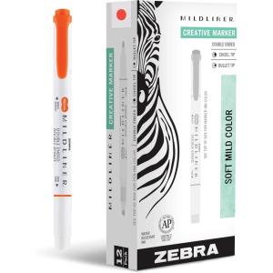 imageZebra Pen Mildliner DualTip Highlighters Broad and Fine Tips Ideal for Bible Highlighting No Bleed School Supplies Teacher Supplies and Office Supplies Mild Violet Ink 12Pack 78180upcMarigold